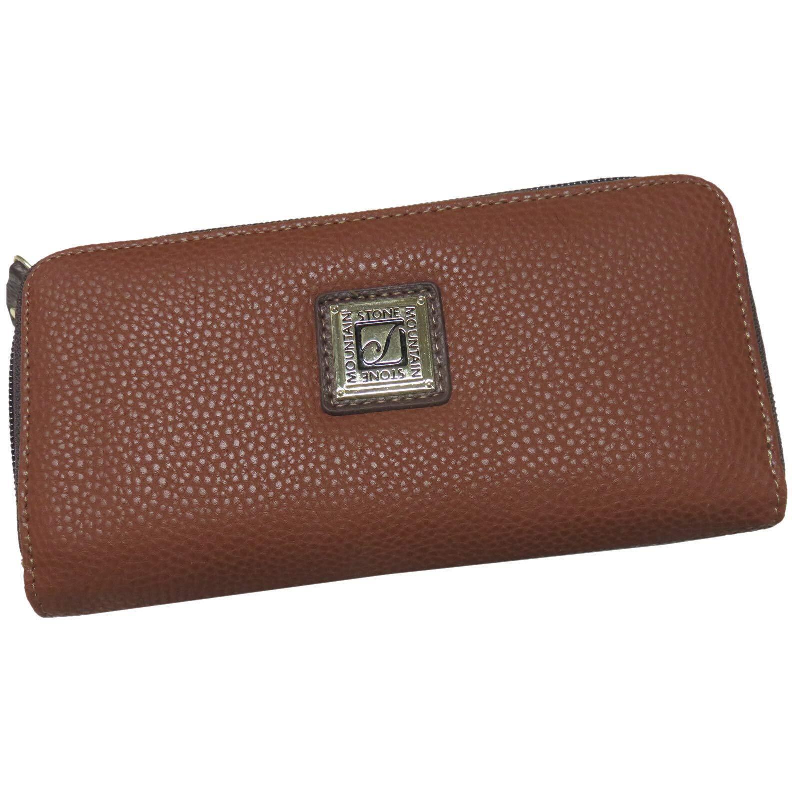 6836 Cornwell Leather Checkbook Wallet Cognac Brown